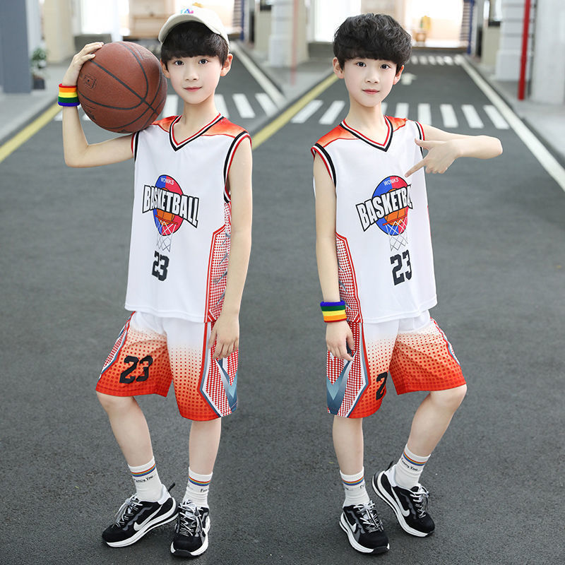 Sleeveless Two-piece Suit Quick-drying Children Older Boy Polo Shirt Suit