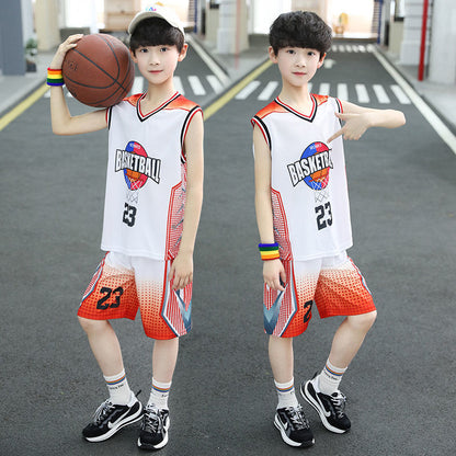 Sleeveless Two-piece Suit Quick-drying Children Older Boy Polo Shirt Suit