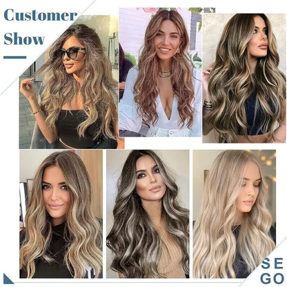 Synthetic Invisible Wire Hair Extensions 20 Inch-3