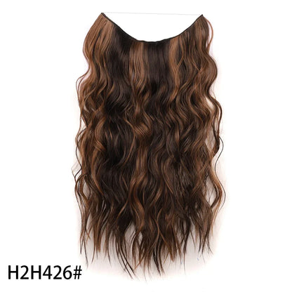 Synthetic Invisible Wire Hair Extensions 20 Inch-6