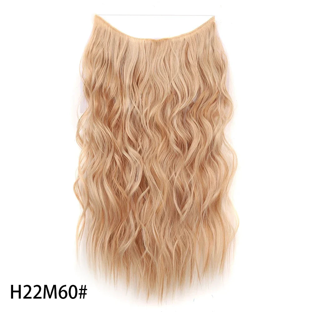 Synthetic Invisible Wire Hair Extensions 20 Inch-5