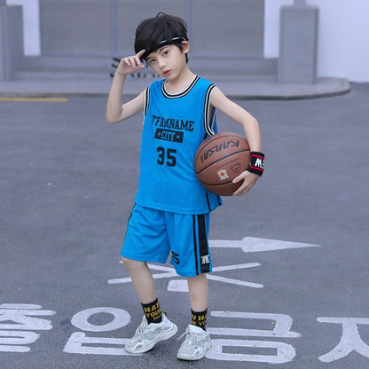 Sleeveless Two-piece Suit Quick-drying Children Older Boy Polo Shirt Suit