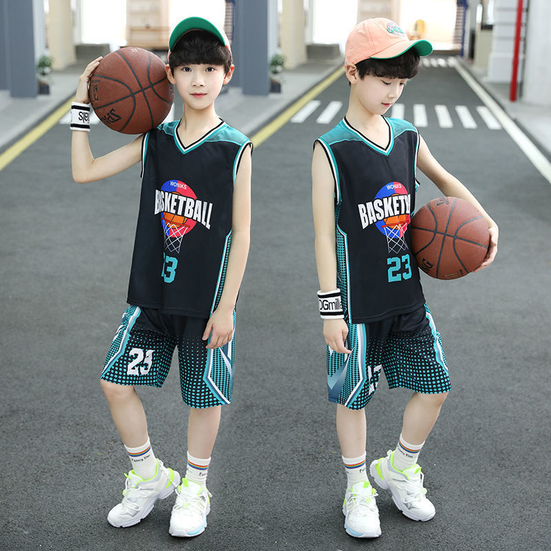 Sleeveless Two-piece Suit Quick-drying Children Older Boy Polo Shirt Suit